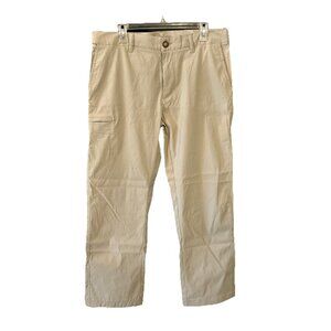 LB Tech Men’s Comfort Waist Chino Pants Size 34X30 Button & Zip Desert NWT